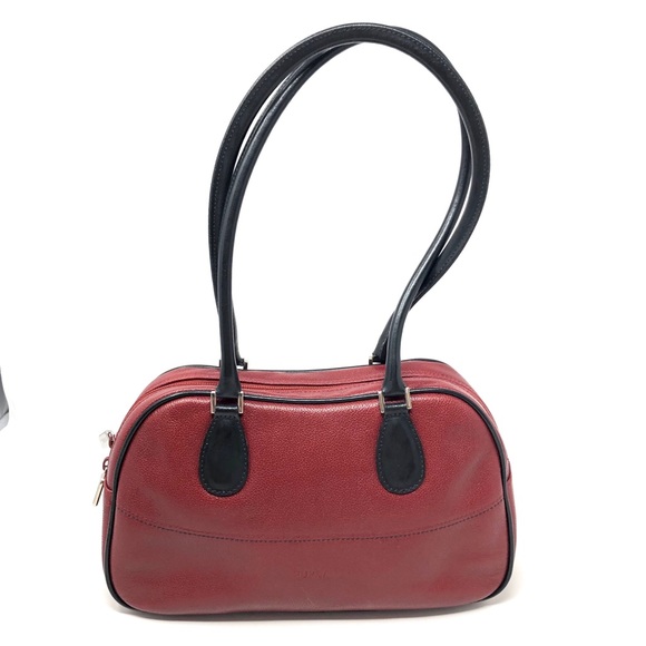 FURLA brick red bowler bag, vintage, made in Italy - Picture 2 of 8